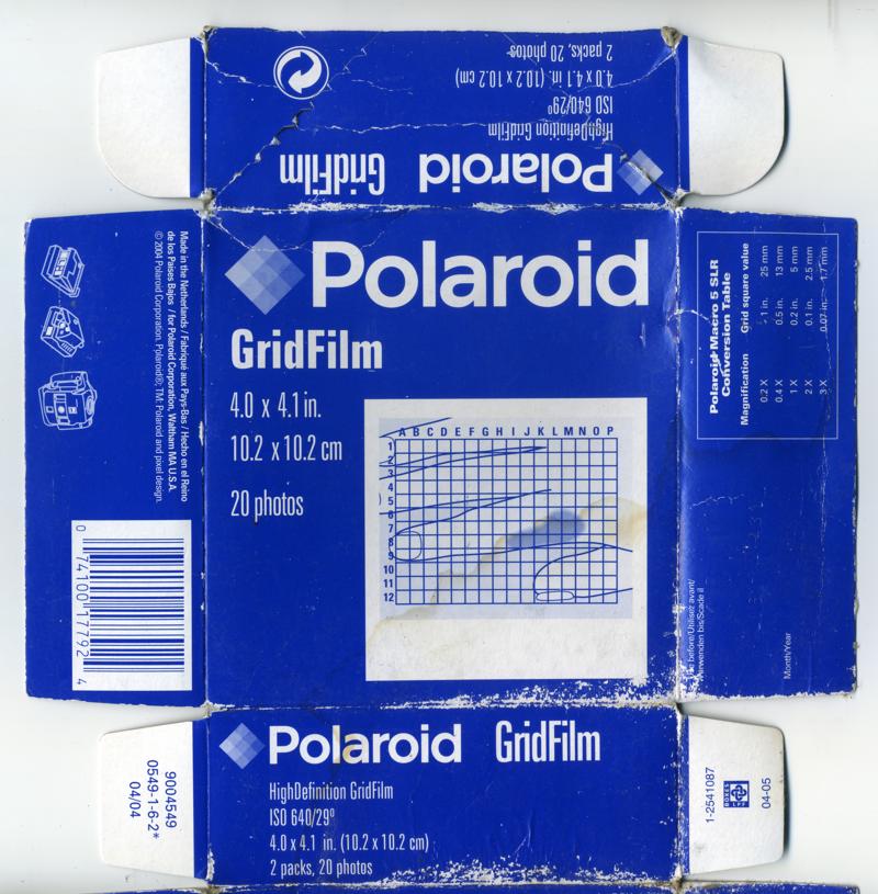 Polaroid GridFilm film packaging