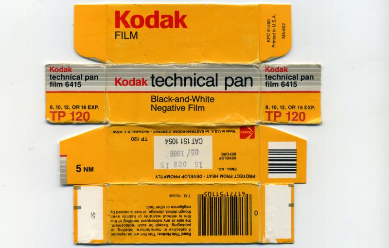 Kodak Technical Pan 6415 film packaging