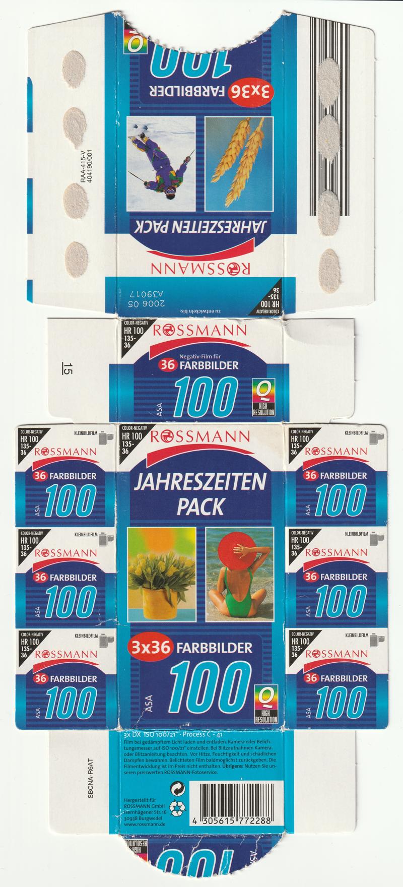 Rossmann Jahreszeiten Pack film packaging