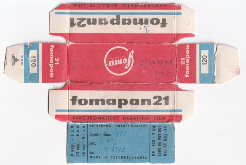 Foma Fomapan21 film packaging