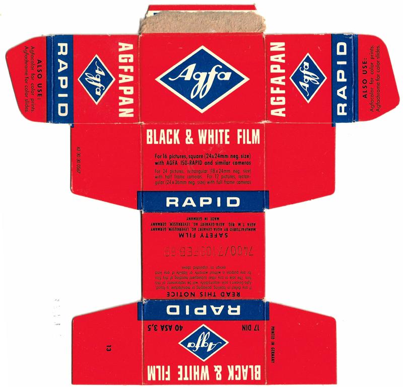 Agfa Agfapan Rapid film packaging