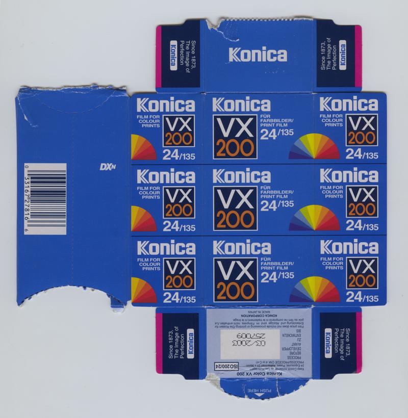 Konica KonicaColor VX 200 film packaging