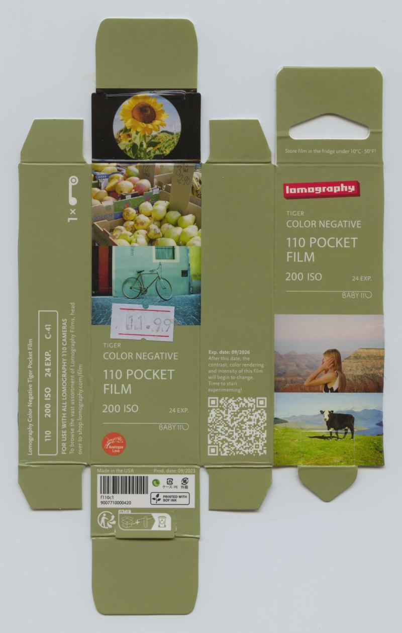 Lomography Tiger film packaging
