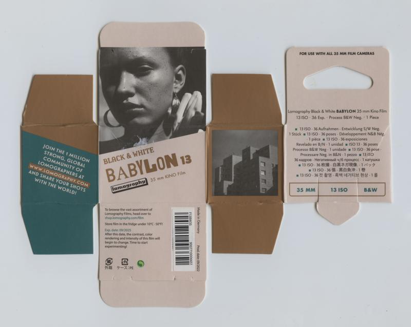 Lomography Babylon film packaging