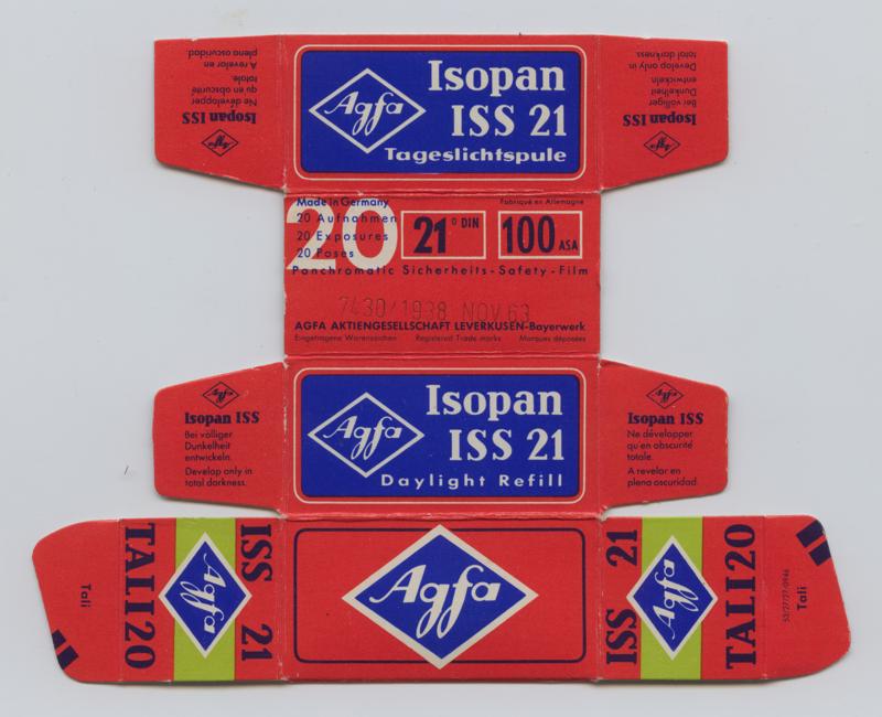 Agfa Isopan ISS film packaging