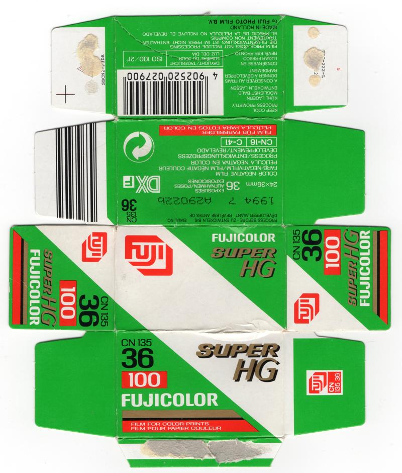 Fujifilm Fujicolor Super HG film packaging