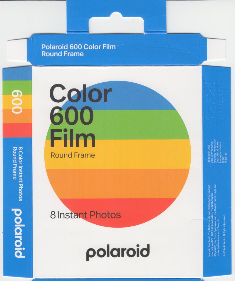 Polaroid Color 600 Film Round Frame film packaging