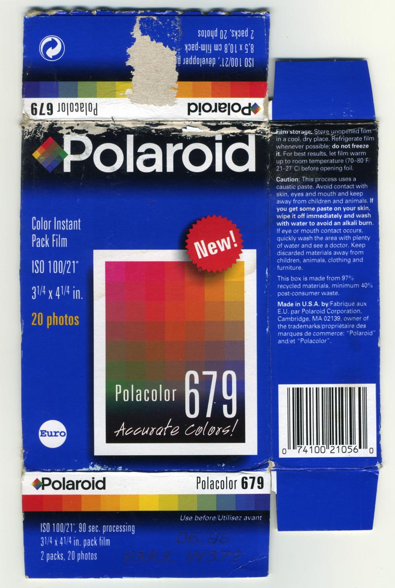 Polaroid Polacolor 679 film packaging