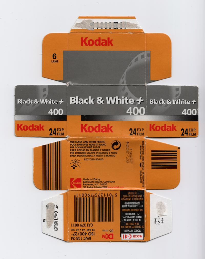 Kodak Black & White + film packaging