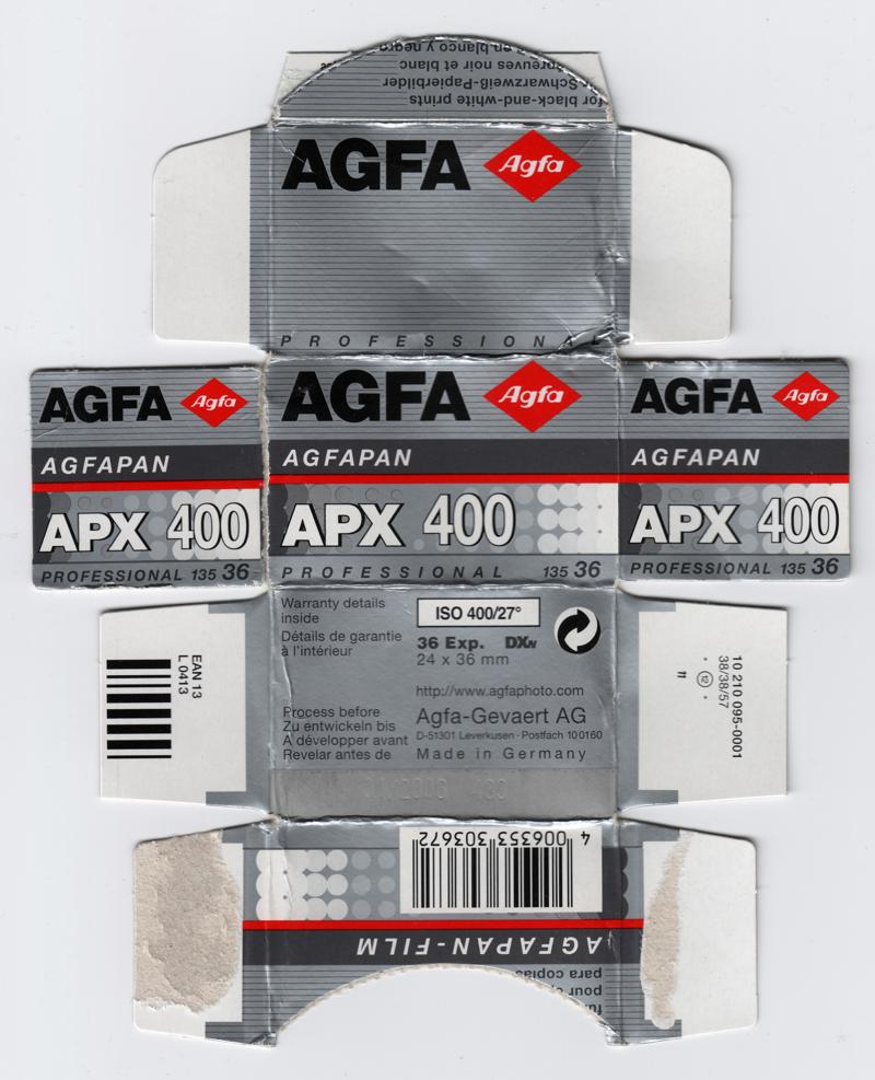 Agfa Agfapan AP 400 film packaging