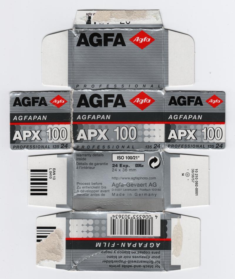 Agfa Agfapan AP 100 film packaging