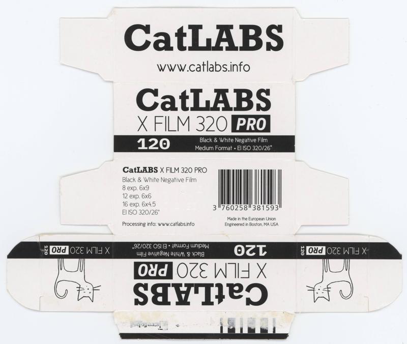 CatLABS X Film 320 Pro film packaging