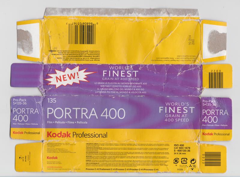 Kodak Portra 400 film packaging