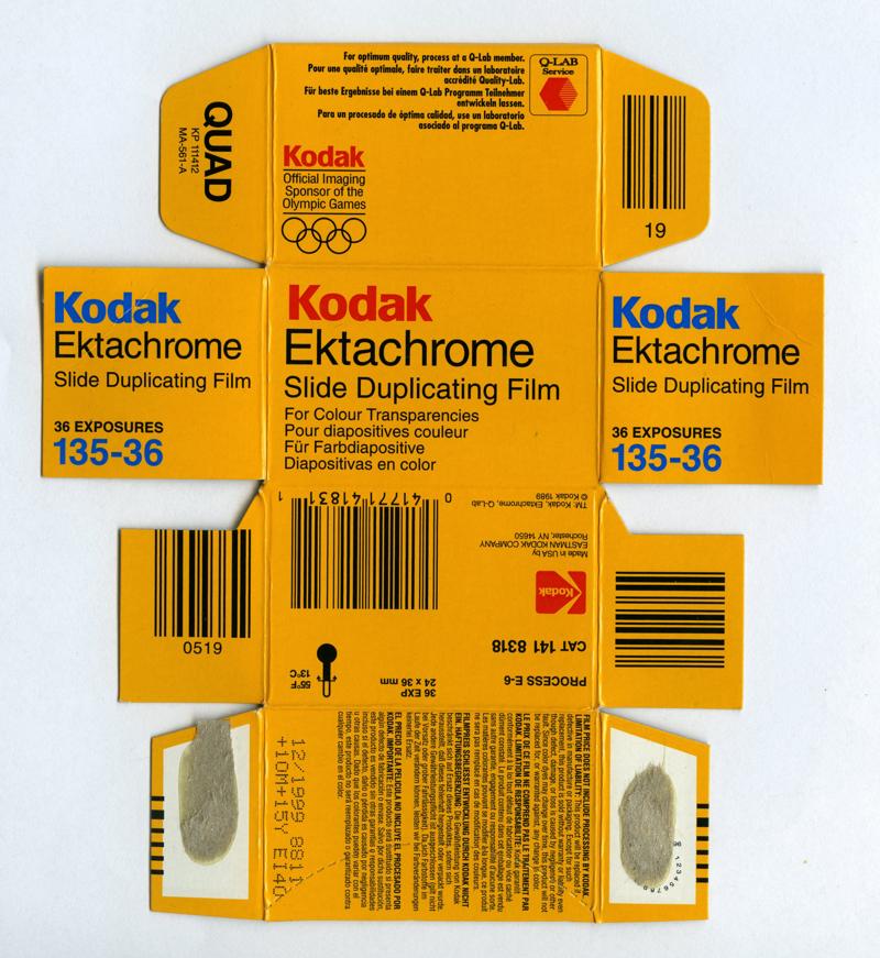 Kodak Ektachrome Slide Duplicating Film film packaging