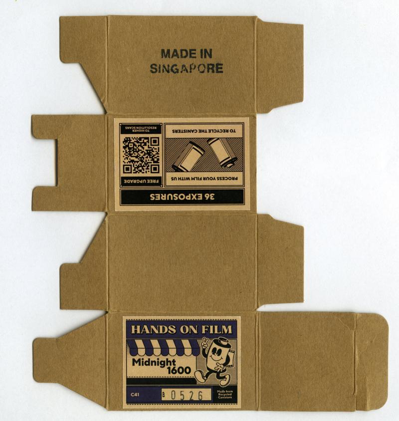 Hands On Film Midnight 1600 film packaging