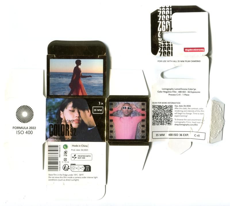 Lomography LomoChrome Color '92 film packaging