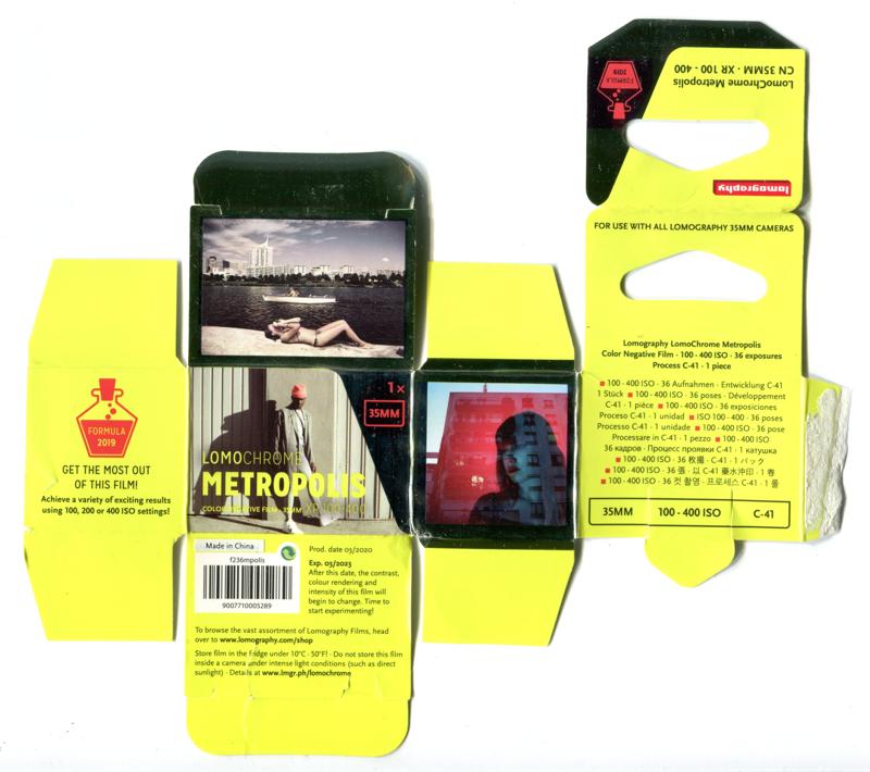 Lomography LomoChrome Metropolis film packaging