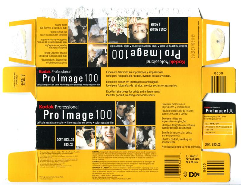 Kodak ProImage 100 film packaging