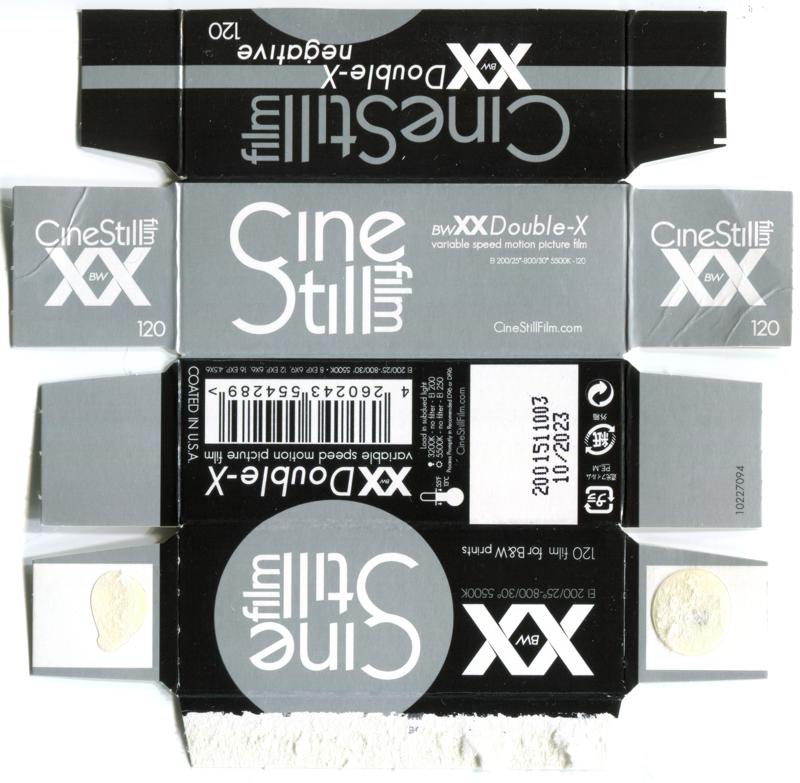 CineStill BwXX film packaging