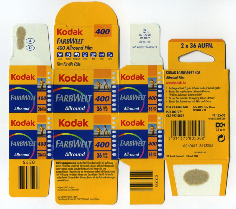 Kodak Farbwelt 200 film packaging