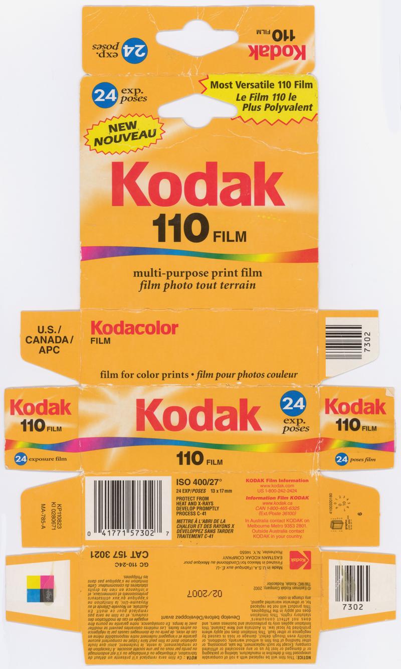 Kodak 110 Film film packaging