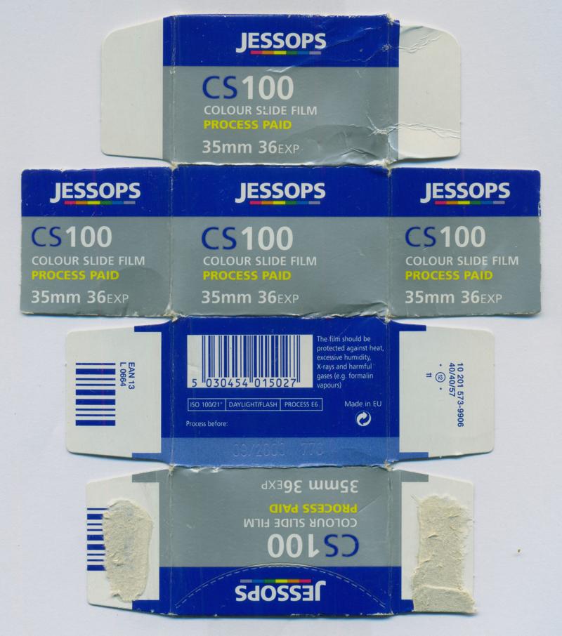 Jessops CS100 film packaging
