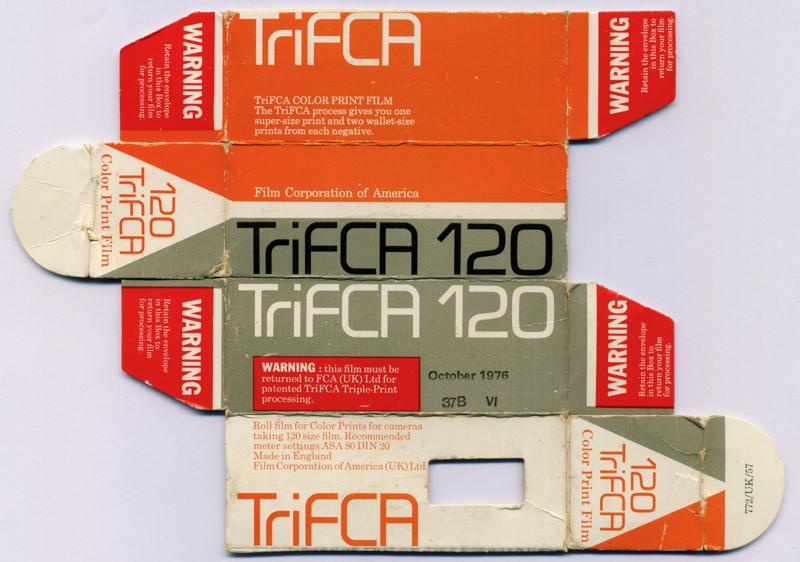 Film Corporation of America TriFCA 120 film packaging