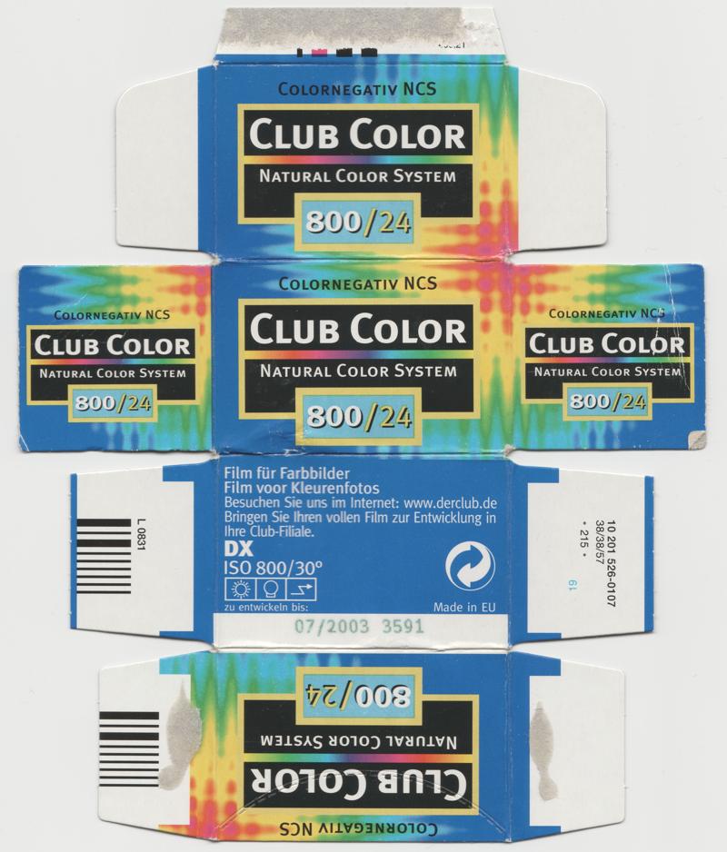 Club Color Natural Color System film packaging