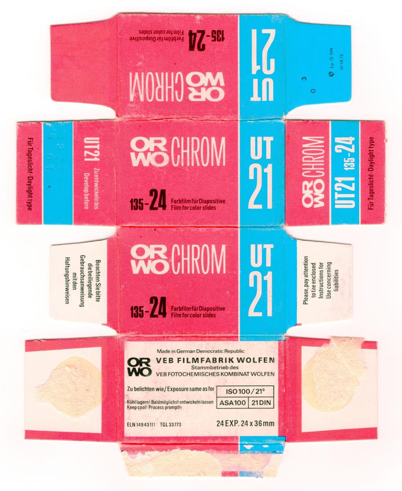 ORWO Chrom UT21 film packaging