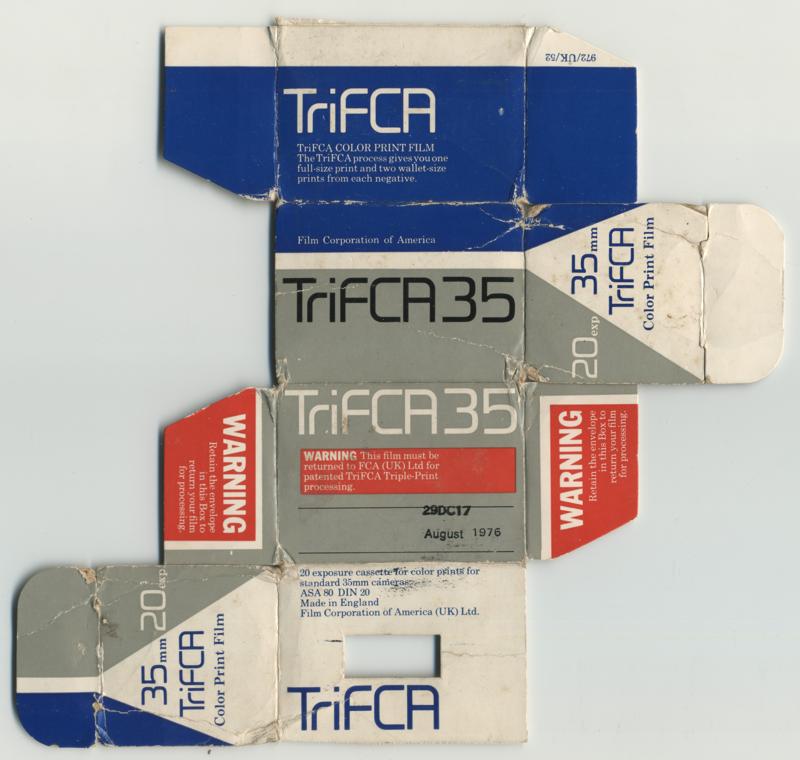 Film Corporation of America TriFCA 35 film packaging