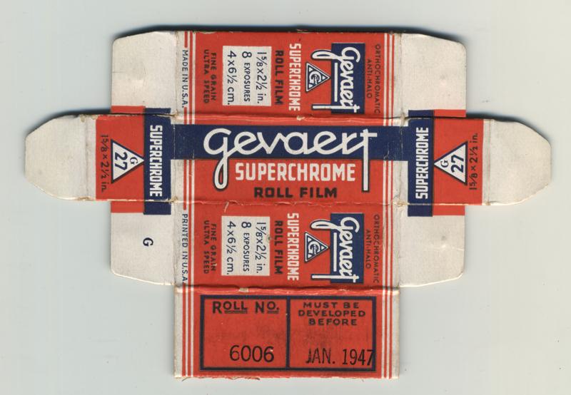 Gevaert Express Superchrome film packaging