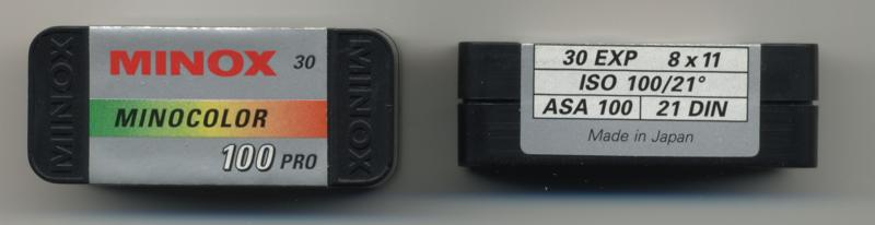 Minox MinoColor 100 Pro film packaging