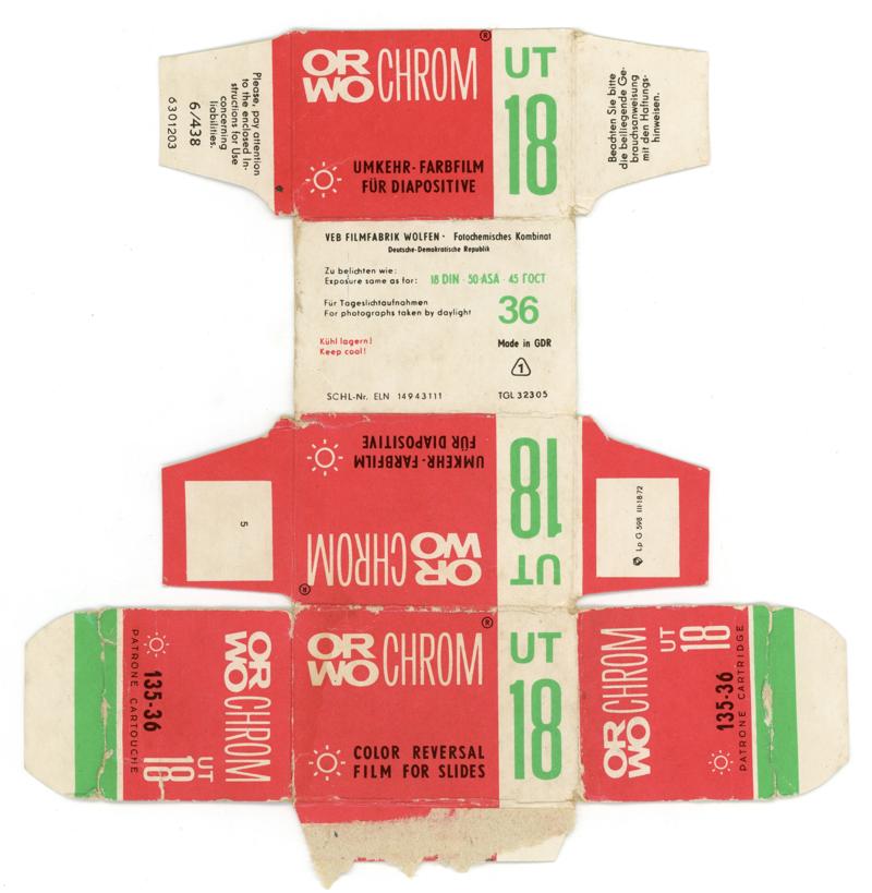 ORWO Chrom UT18 film packaging