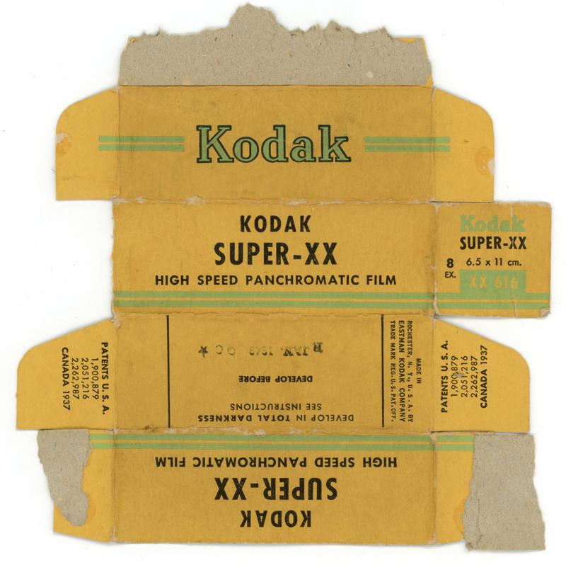 Kodak Super-XX film packaging