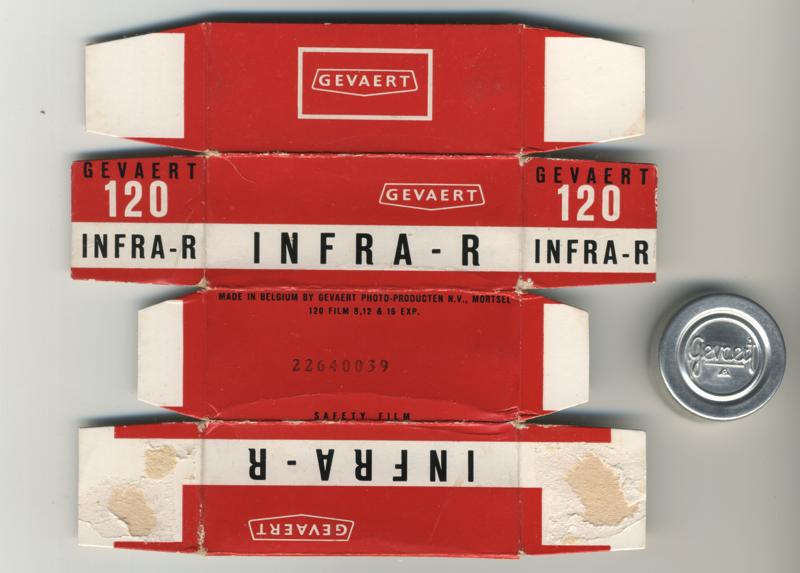 Gevaert Infra-R film packaging