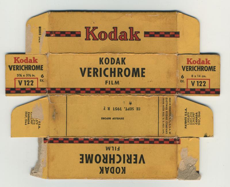 Kodak Verichrome film packaging