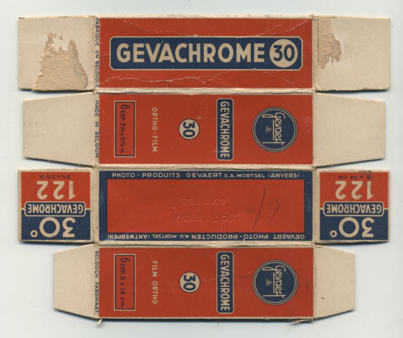 Gevaert Gevachrome 30 film packaging