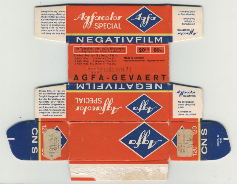 Agfa Agfacolor Special Negative Film CN S film packaging