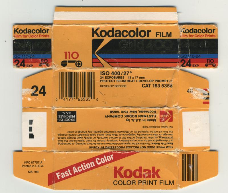 Kodak Kodacolor Gold 400 – 5097 film packaging