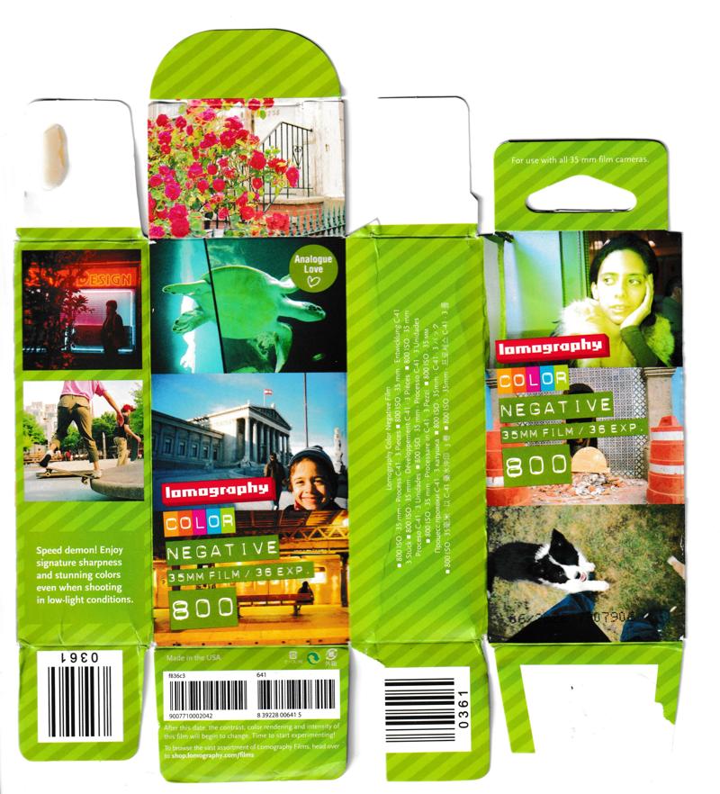 Lomography Color Negative 100 film packaging