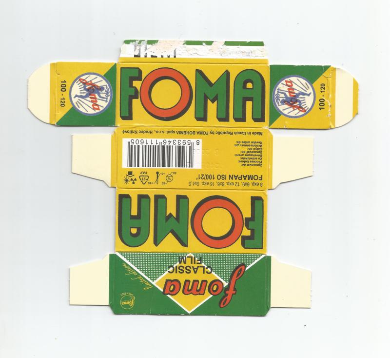 Foma Fomachrom CR100 film packaging