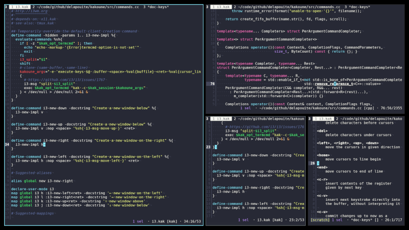 kakoune-i3