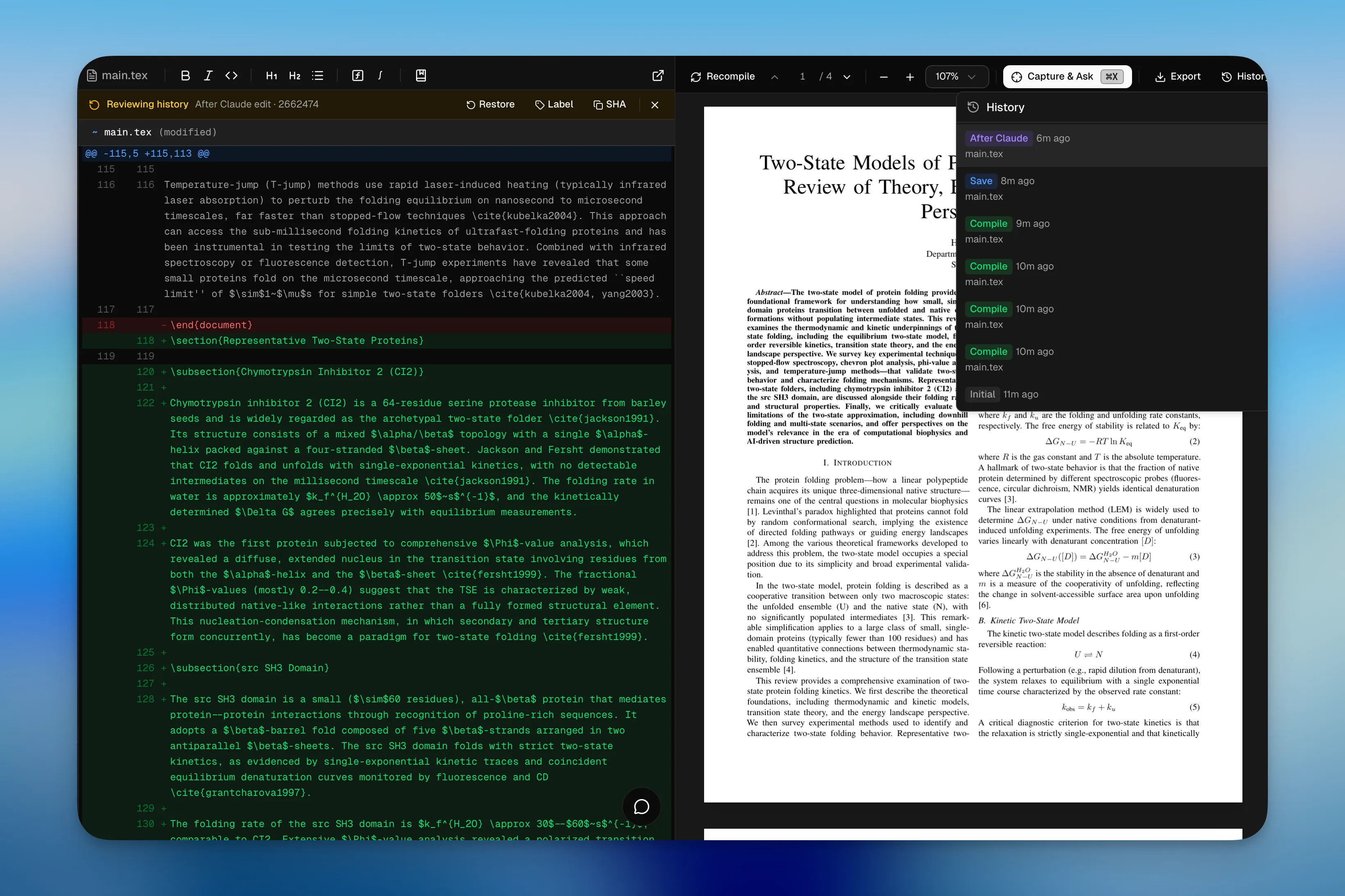 History & Proposed Changes