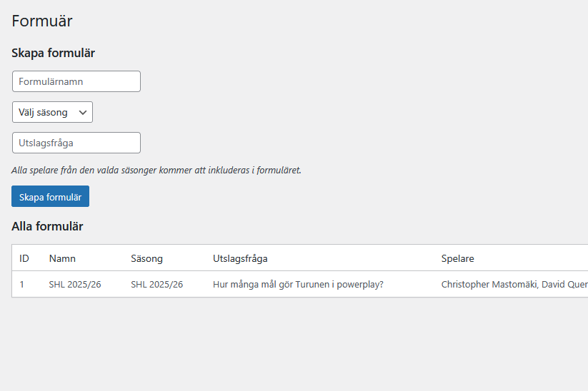 Form management