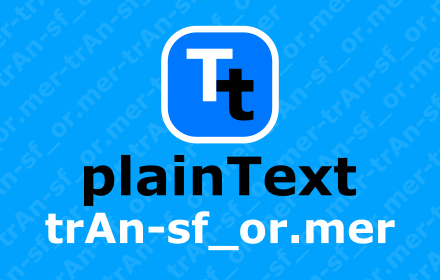 Plain Text Transformer Banner