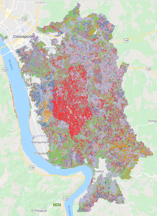 Clasificación considerando cuencas aledañas de la reserva