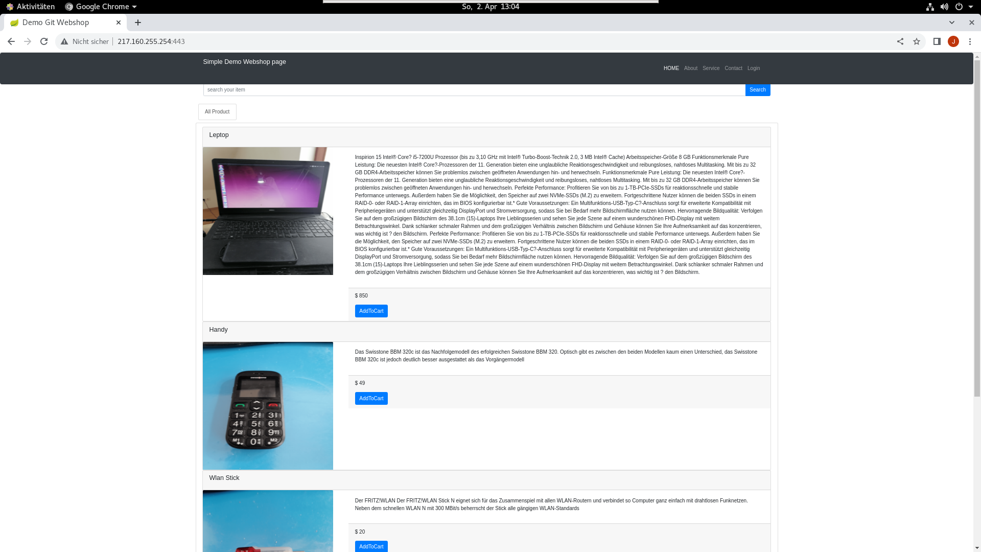 GitHub - demogitjava/webshop