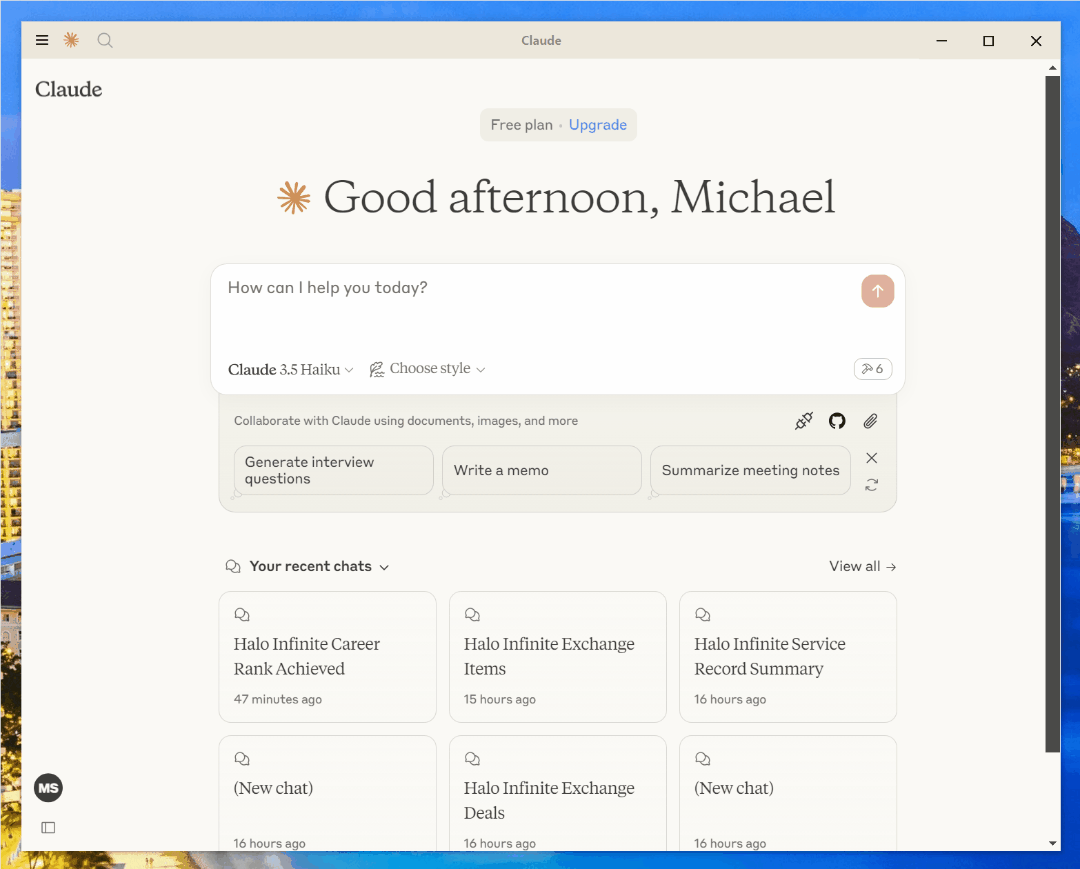 GIF showing querying the Forerunner MCP for career rank data from Claude Desktop