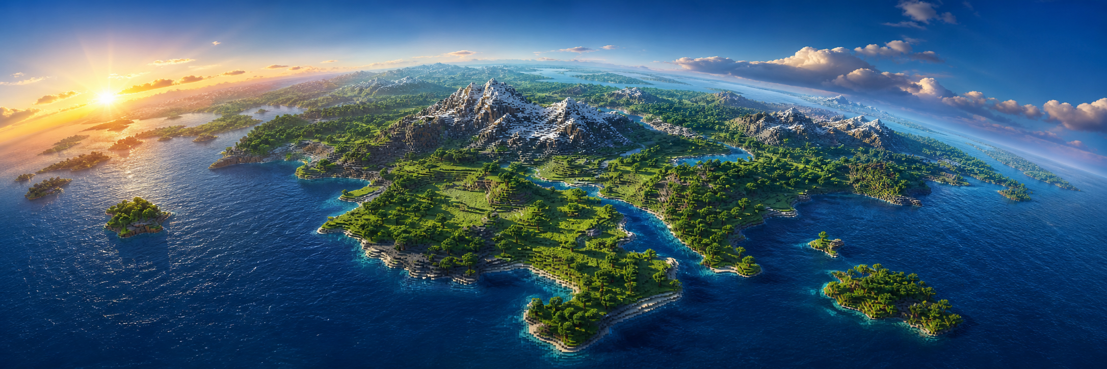 A real-Earth landscape transformed into natural voxel terrain