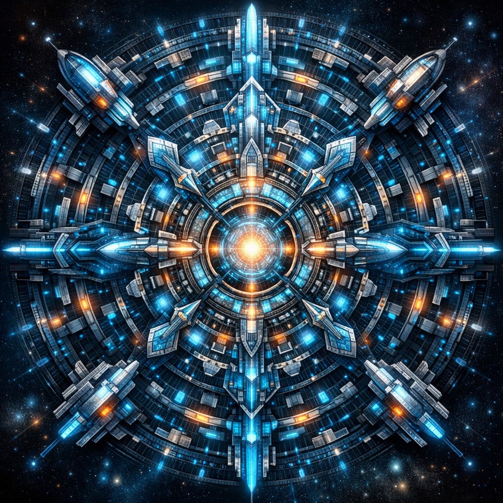 赛博朋克科幻曼荼罗 sample 1